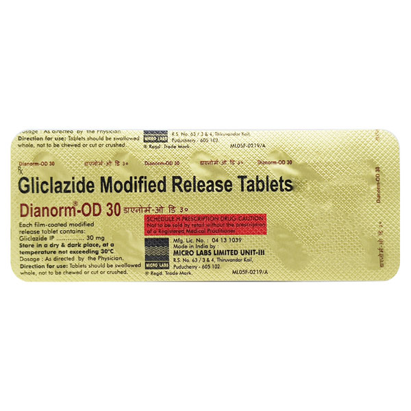 Dianorm OD 30mg Tablet 10'S
