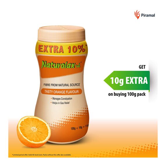 Naturolax-A Orange Flavour Isabgol Powder 100 gm - Image 2