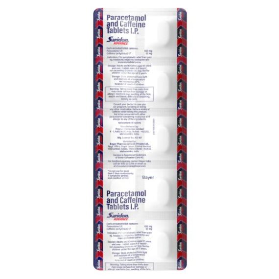 Saridon Advance Tablets for 5 in 1 Pain Relief 10's