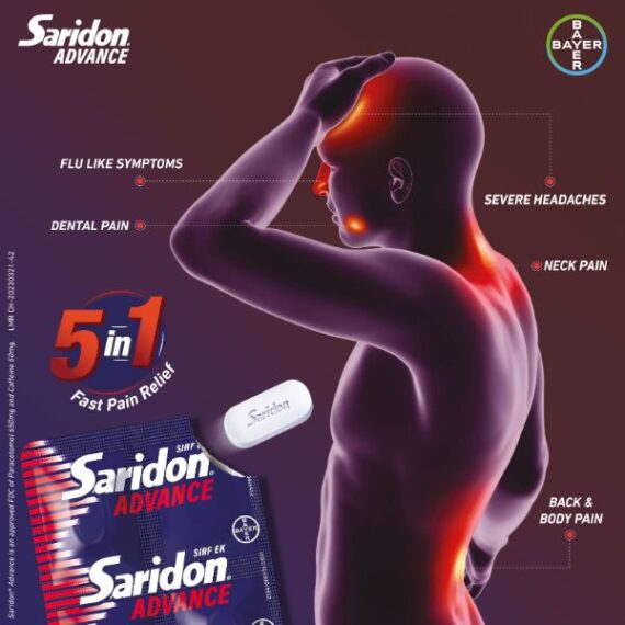 Saridon Advance Tablets for 5 in 1 Pain Relief 10's - Image 3