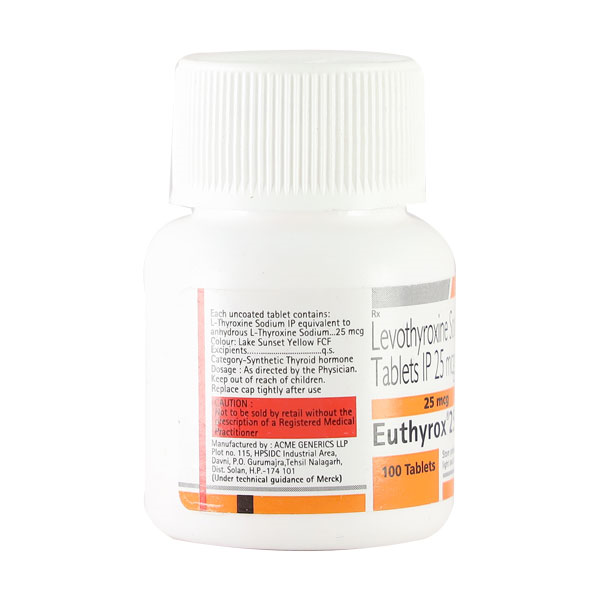 Euthyrox 25Mcg Tablet 100'S - Image 2