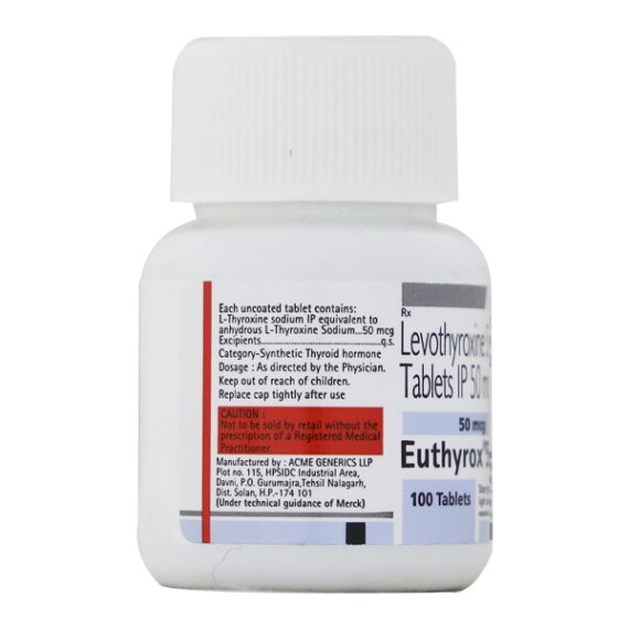 Euthyrox 50mcg Tablet 100'S - Image 2