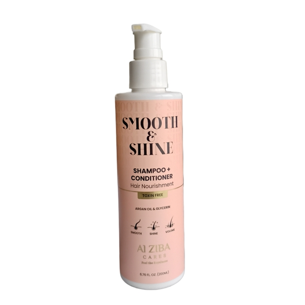 Alziba Cares Smooth & Shine With Argan Oil & Glycerin Shampoo + Conditioner 200 ml