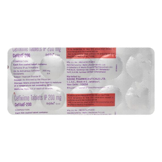 Cefilab 200mg Tablet 10'S