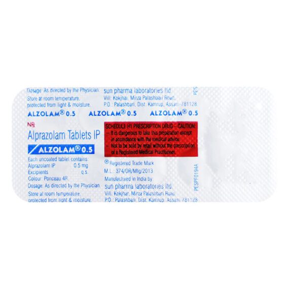 Alzolam 0.5mg Tablet 10'S
